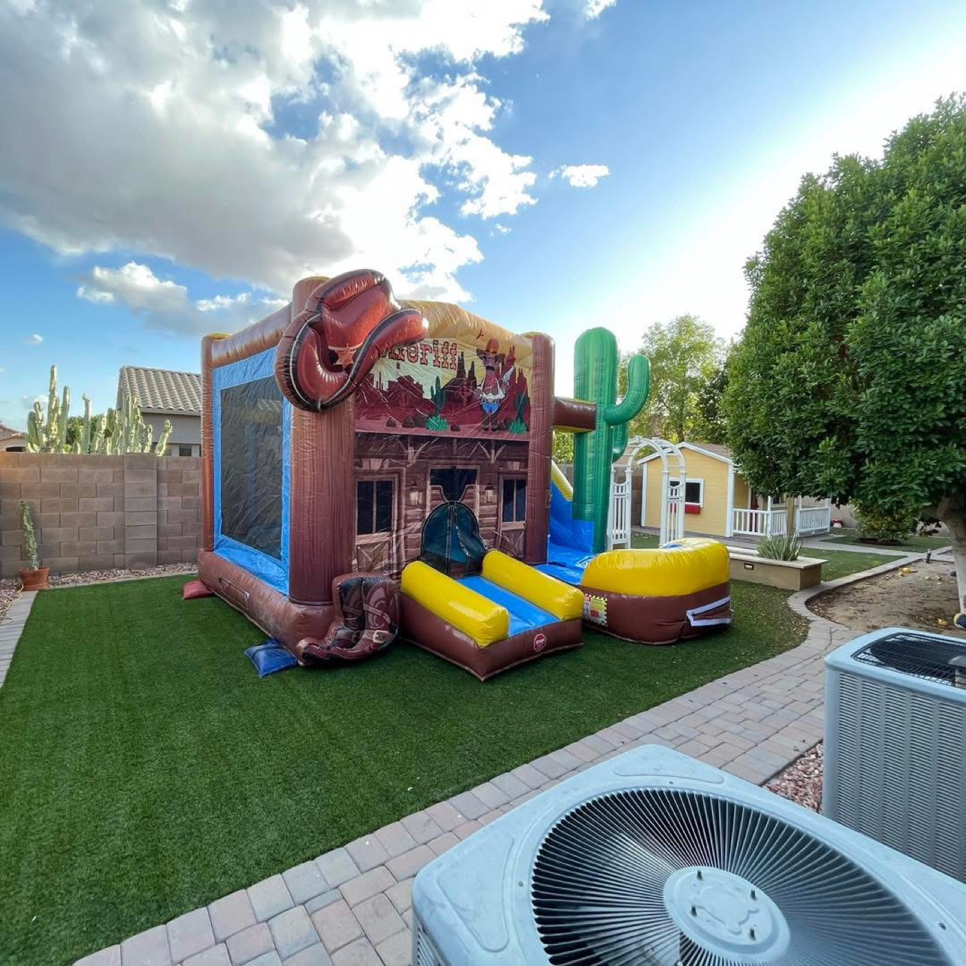 Wild West saloon bounce house combo rental