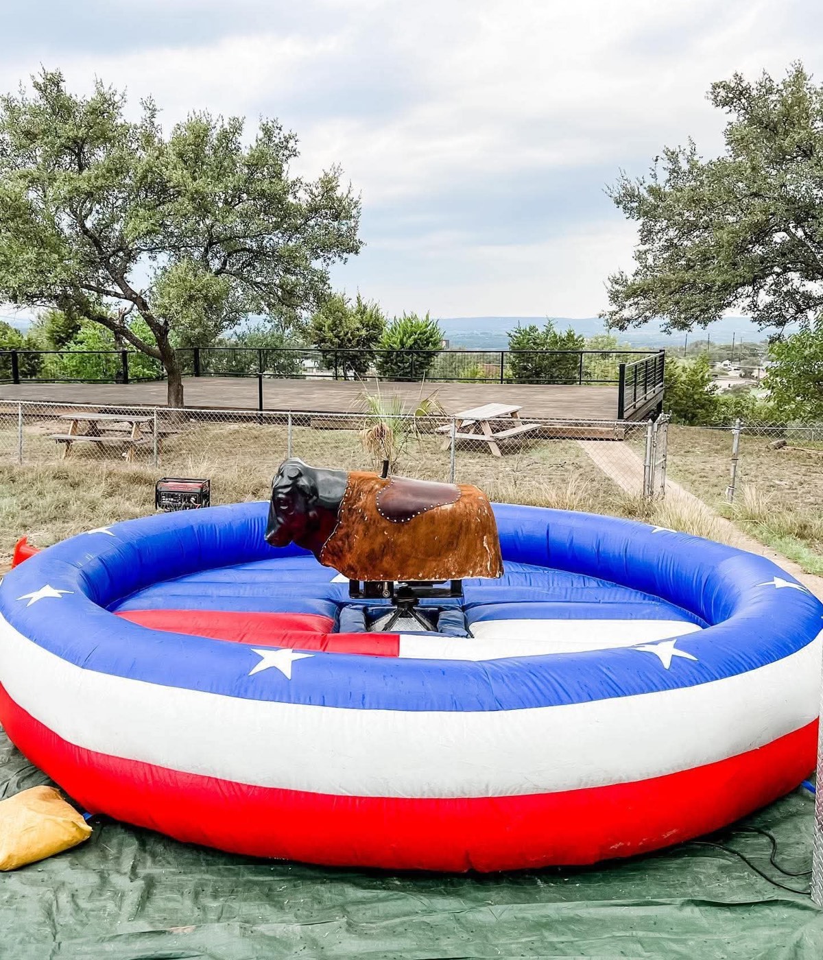 Old Glory patriotic mechanical bull rental