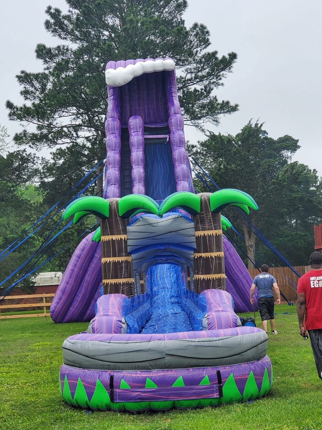 Purple Tiki Volcano water slide rental